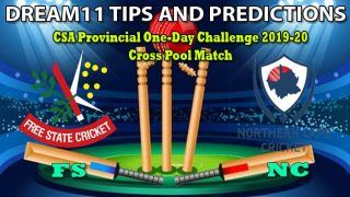 FS vs NC Dream11 Team Prediction, CSA Provincial One-Day Challenge 2019-20, Cross Pool: Captain And Vice-Captain, Fantasy Cricket Tips Free State vs Northern Cape at University of Free State Ground, Bloemfontein 1:00 PM IST